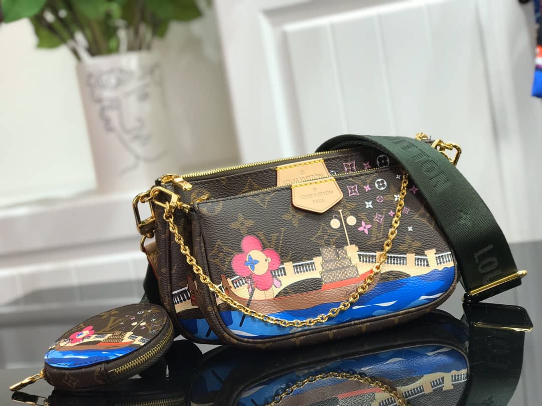 Best Replica Louis Vuitton Monogram Canvas Multi Pochette Replica Brown M44823 - Colareps