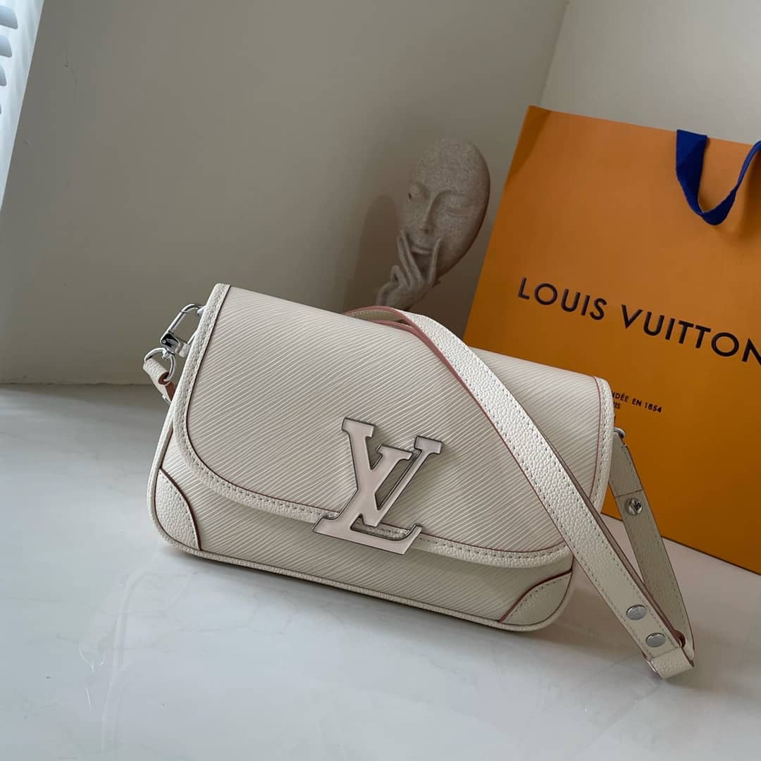 Best Replica Louis Vuitton Buci Epi Leather White M59457 Replica Crossbody Bag - Colareps