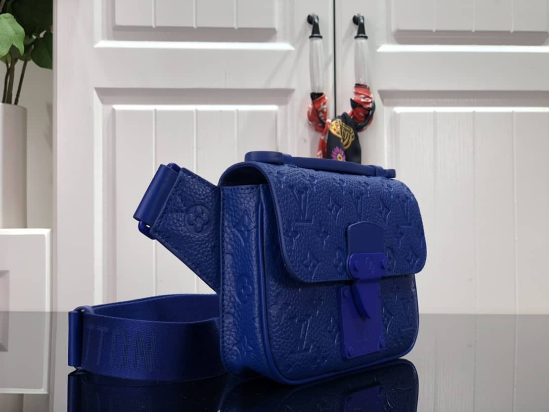 Best Replica Louis Vuitton S Lock Sling Crossbody Bag Replica Blue M58487 - Colareps