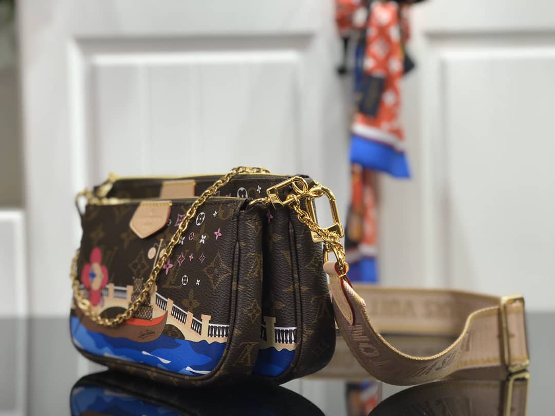 Best Replica Louis Vuitton Monogram Canvas Multi Pochette Replica Brown M44823 - Colareps