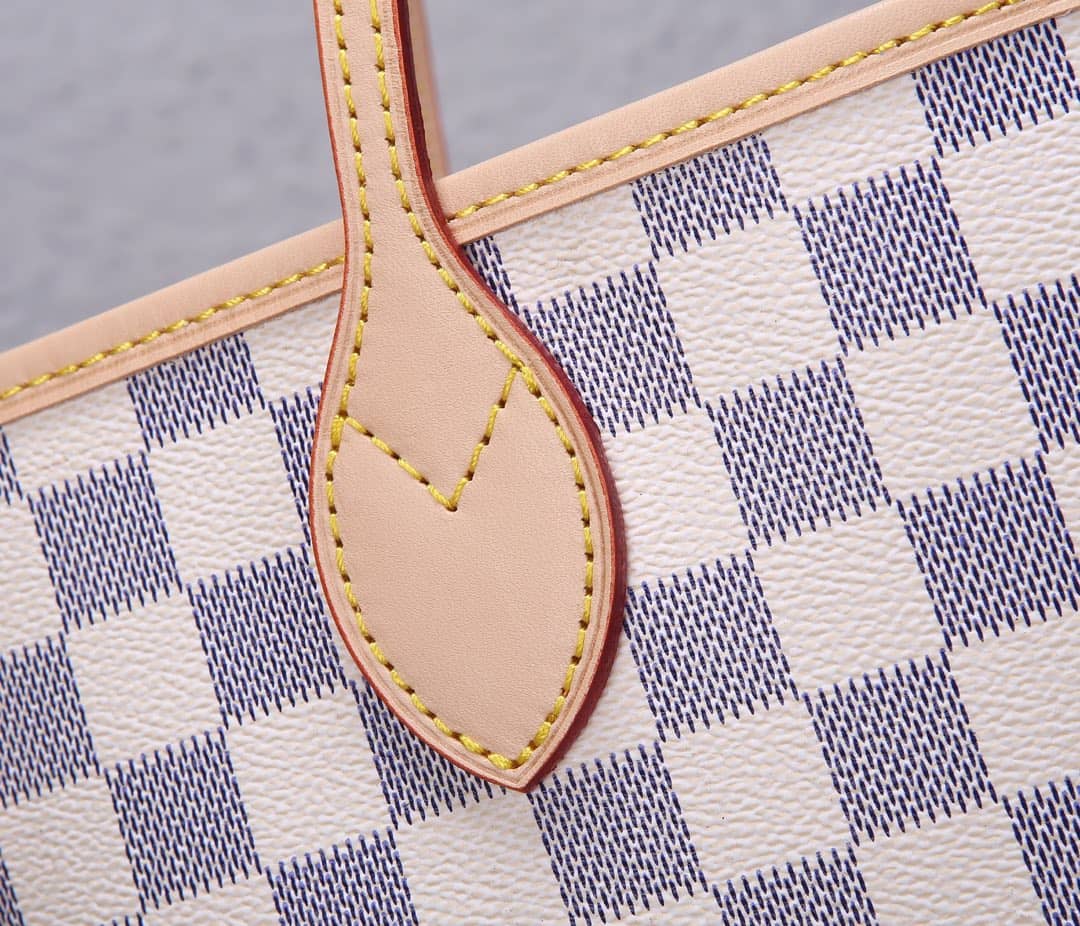 Best Replica Louis Vuitton Neverfull Dupe MM Damier Azur Tote N41361 - Colareps