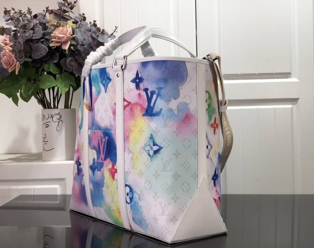 Best Replica Louis Vuitton Weekend GM Watercolor Monogram Tote Replica Blue M45754 - Colareps