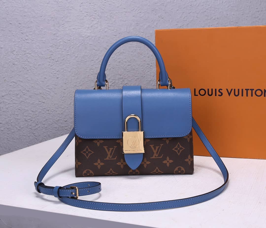 Best Replica Louis Vuitton Locky BB 2way Replica Shoulder Bag Blue M44141 - Colareps