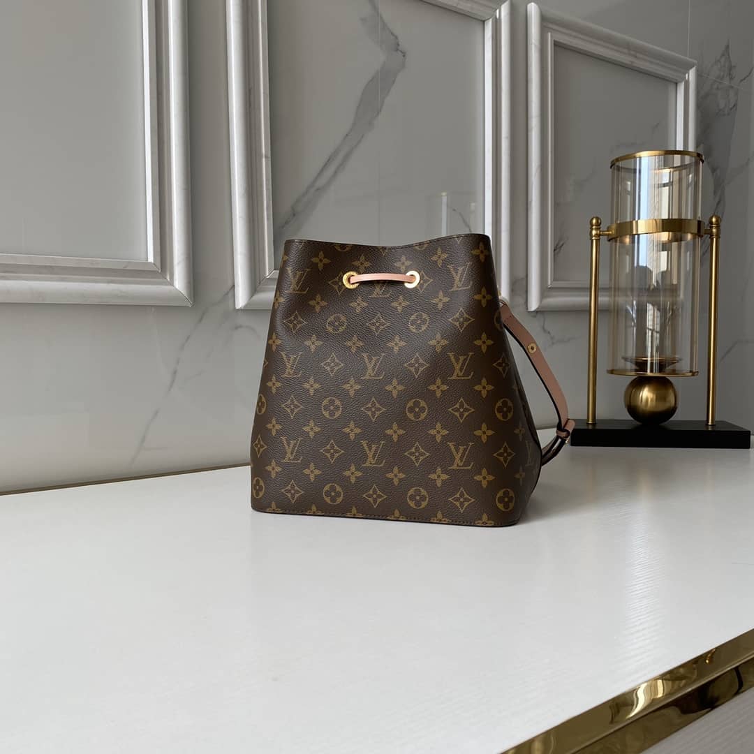 Best Replica Louis Vuitton Neo Noe Monogram Replica Drawstring Bag Rose M44022 - Colareps