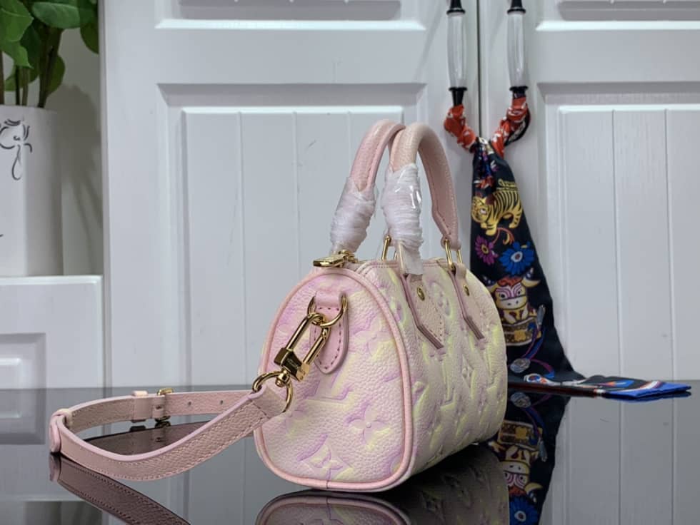 Best Replica Louis Vuitton Nano Speedy Pink M81508 Replica Shoulder Bag - Colareps