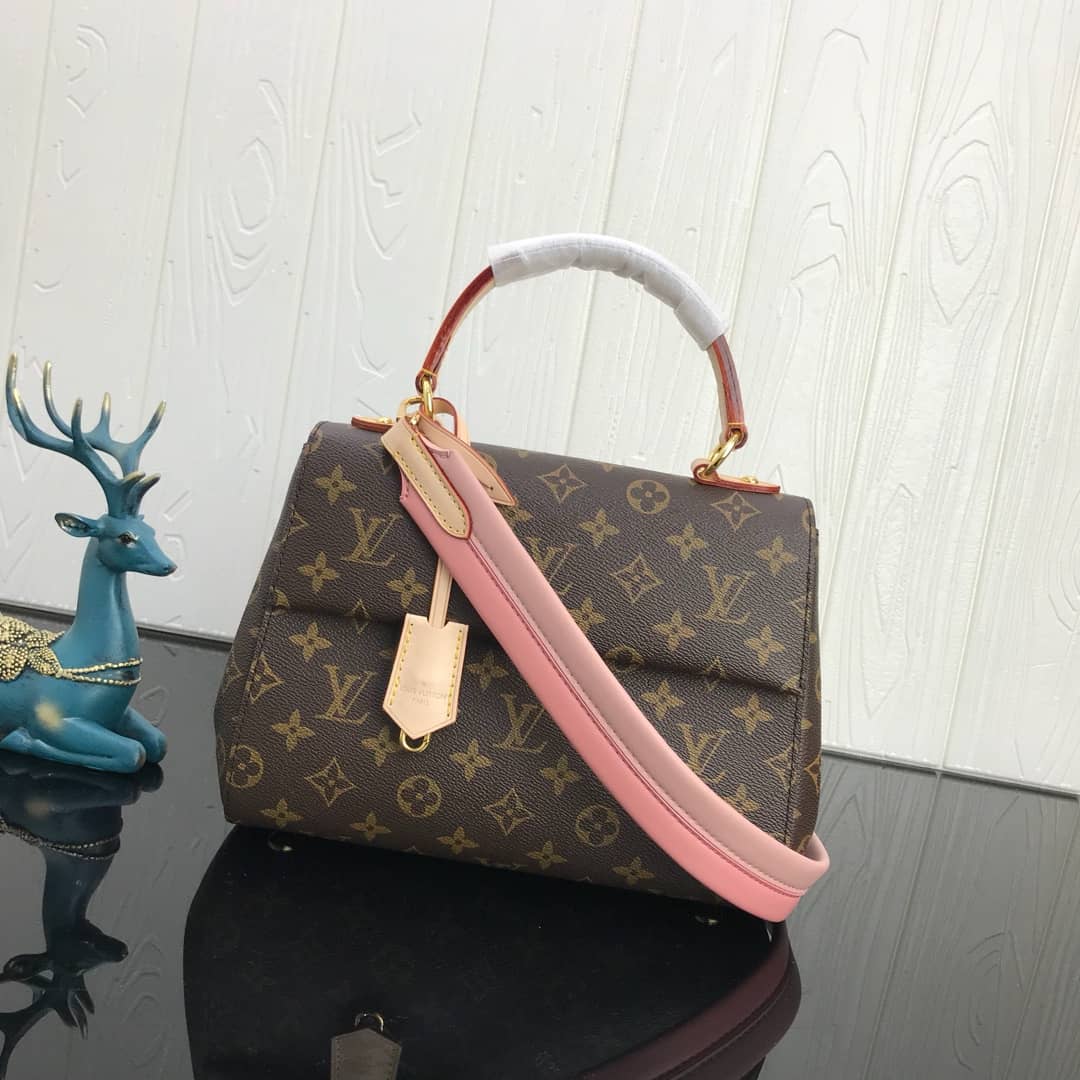 Best Replica Louis Vuitton Cluny BB Monogram Canvas Shoulder Bag Replica Pink M42738 - Colareps
