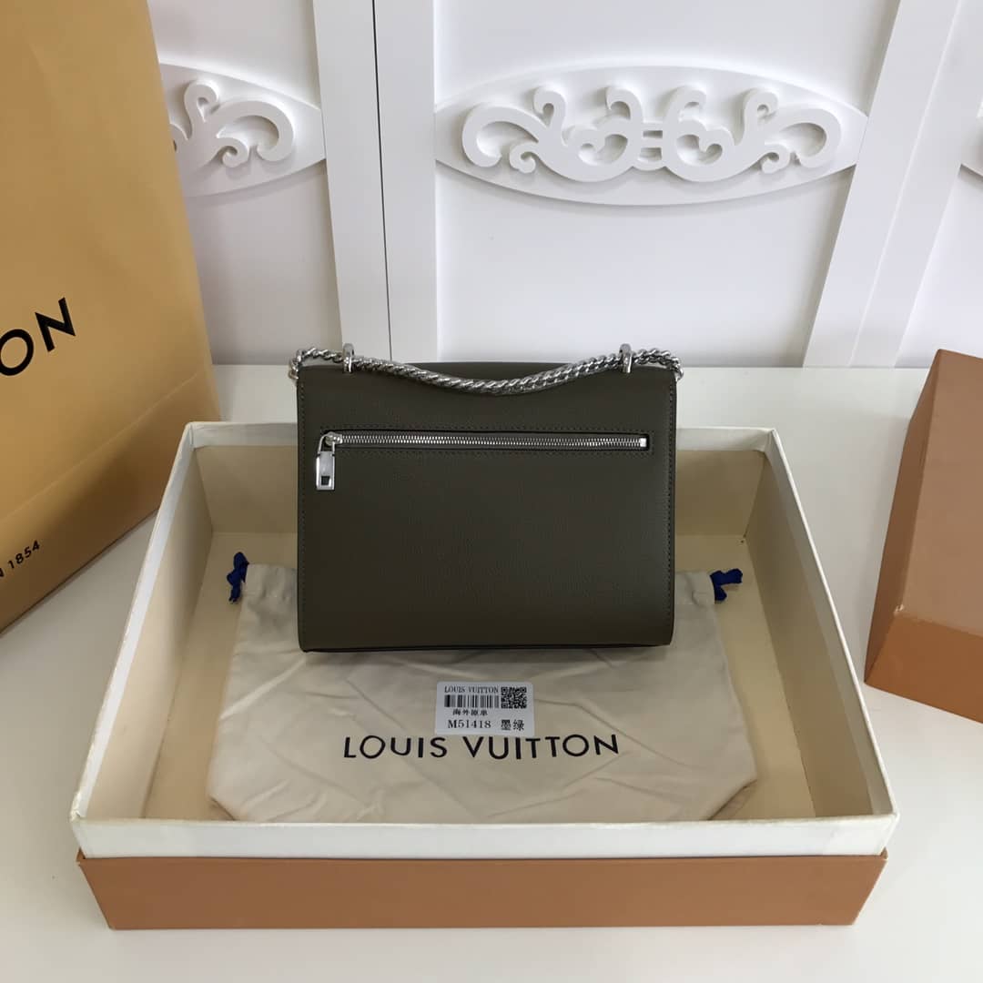 Best Replica Louis Vuitton MyLockMe BB Calf Chain Replica Shoulder Bag Green M51418 - Colareps