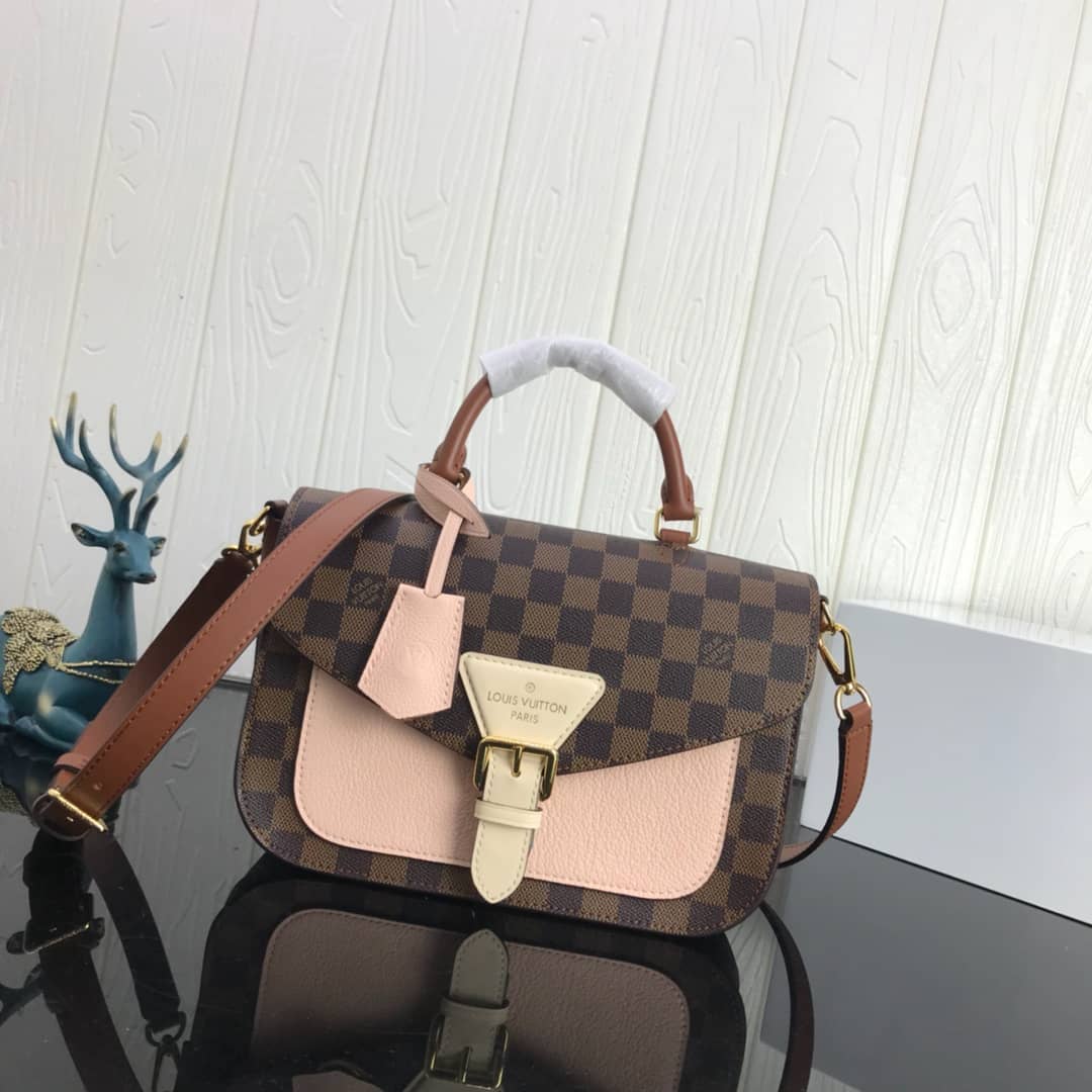 Best Replica Louis Vuitton Damier Canvas Trendy Replica Crossbody Bag Pink N40146 - Colareps