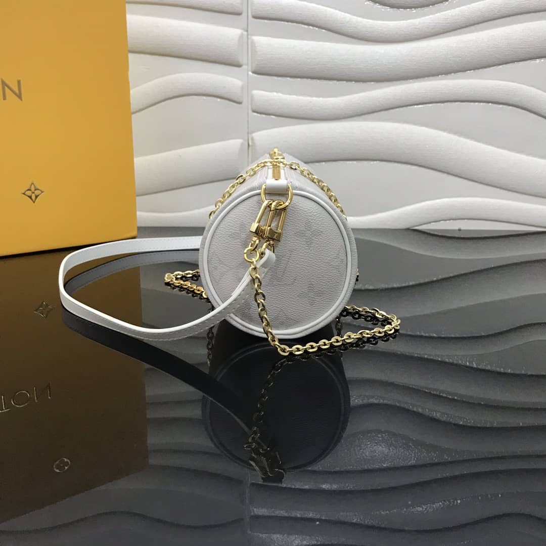 Best Replica Louis Vuitton Monogram Canvas Mini Round Replica Pochette White M40713 - Colareps