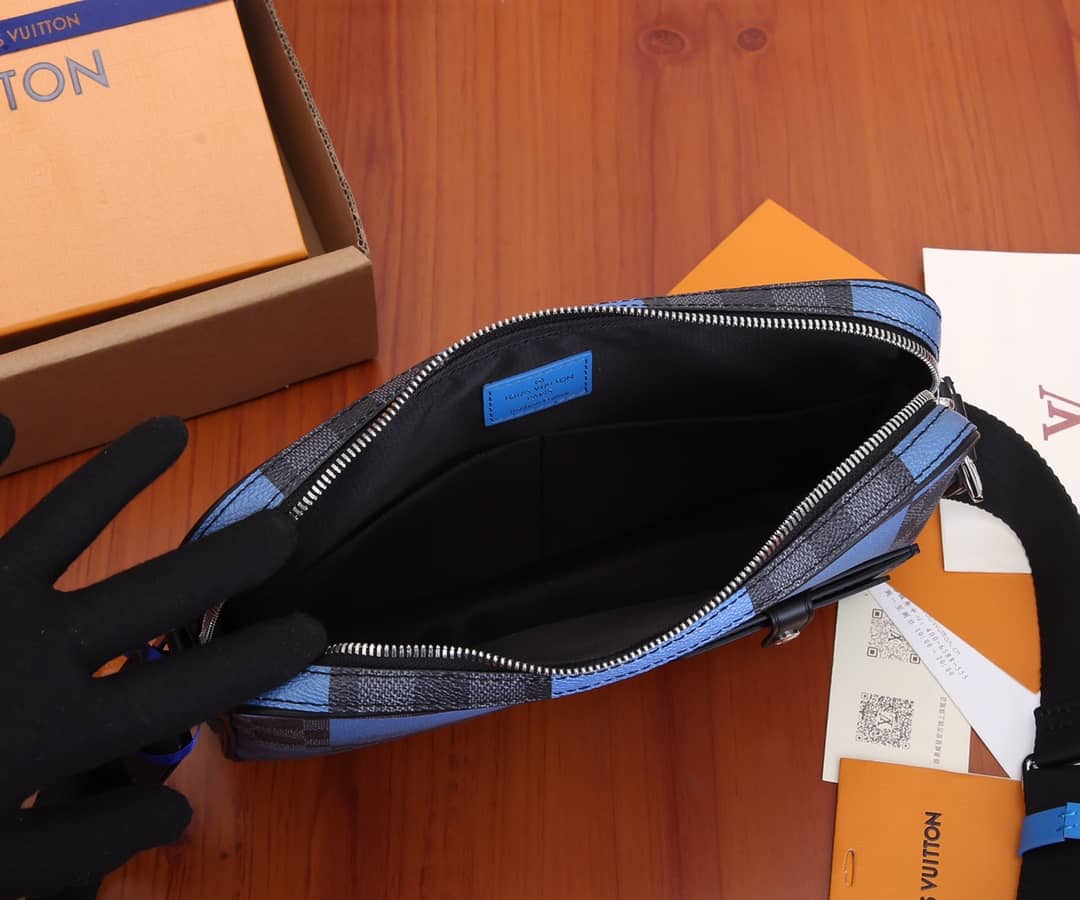 L0vis Vvtt0n Alpha Damier Graphite Giant Messenger Bag Replica Blue N40408