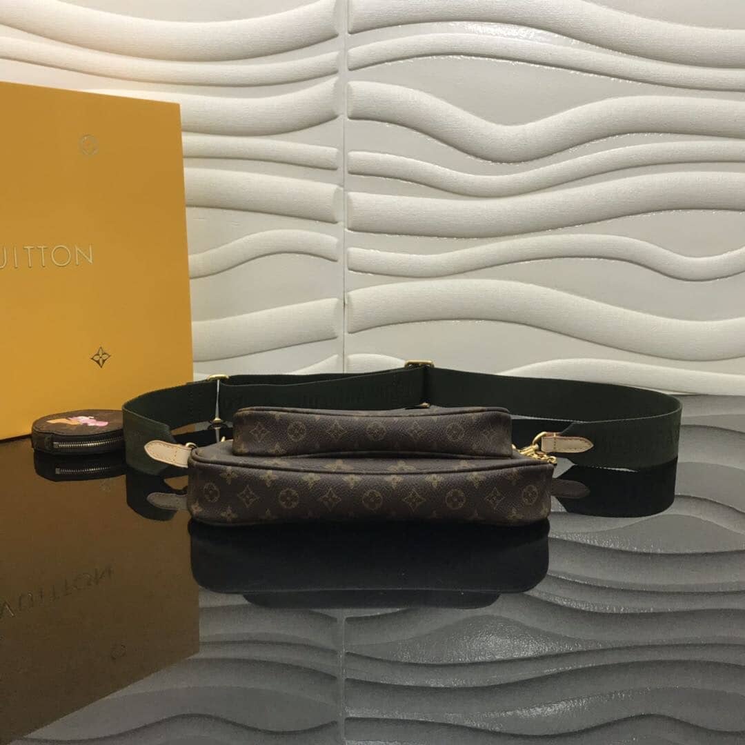 Best Replica Louis Vuitton Monogram Canvas Multi Pochette Replica Green M44823 - Colareps