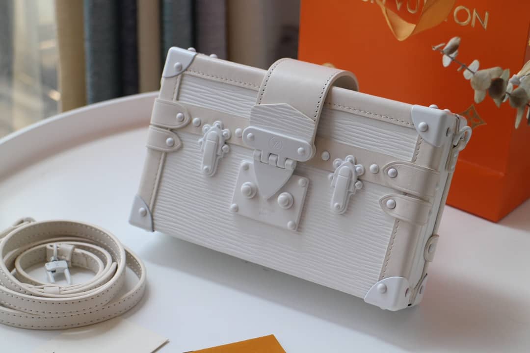 Best Replica Louis Vuitton Petite Malle Monogram Canvas Replica Bag White M40273 - Colareps