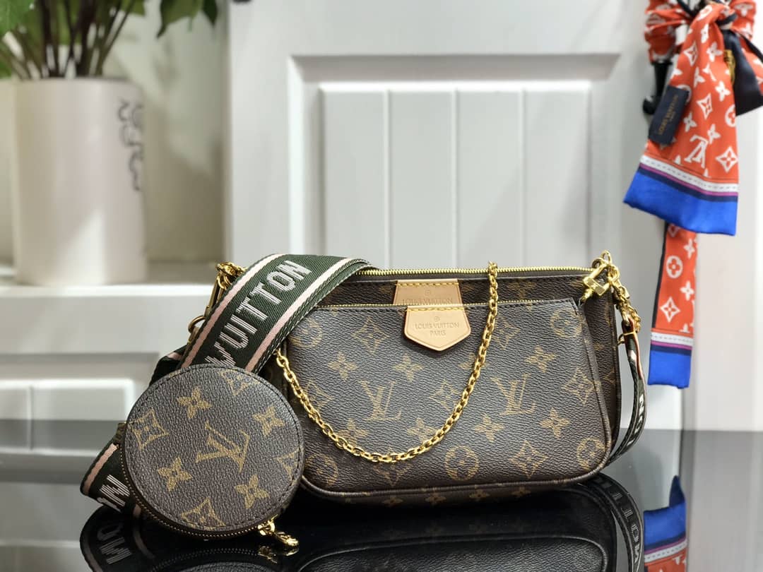 Best Replica Louis Vuitton Monogram Canvas Multi Pochette Replica Green M44823 - Colareps