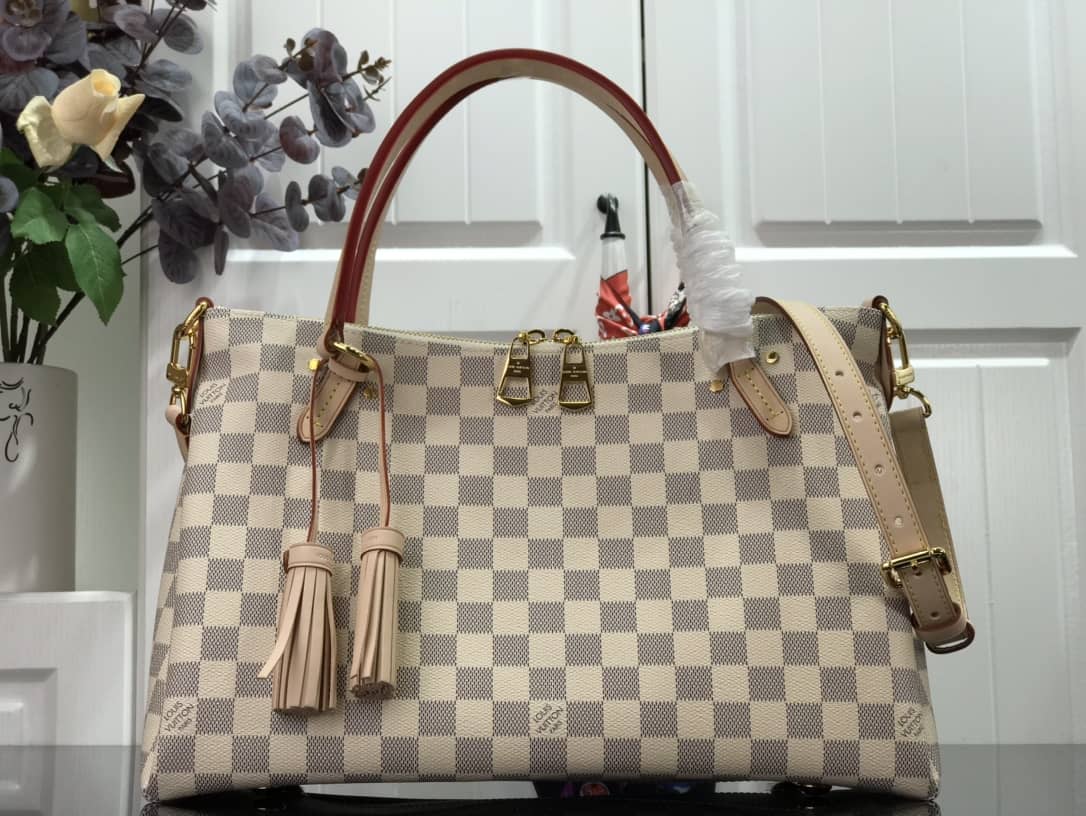 Best Replica Louis Vuitton Lymington Damier Azur Tote Replica Beige N40022 - Colareps