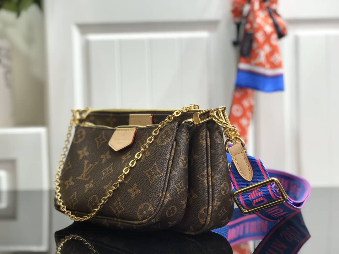 Best Replica Louis Vuitton Monogram Canvas Multi Pochette Replica Blue M44823 - Colareps