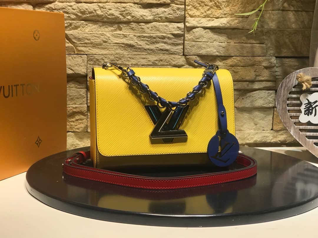 Best Replica Louis Vuitton Twist MM Bag Yellow M50296 Replica - Colareps