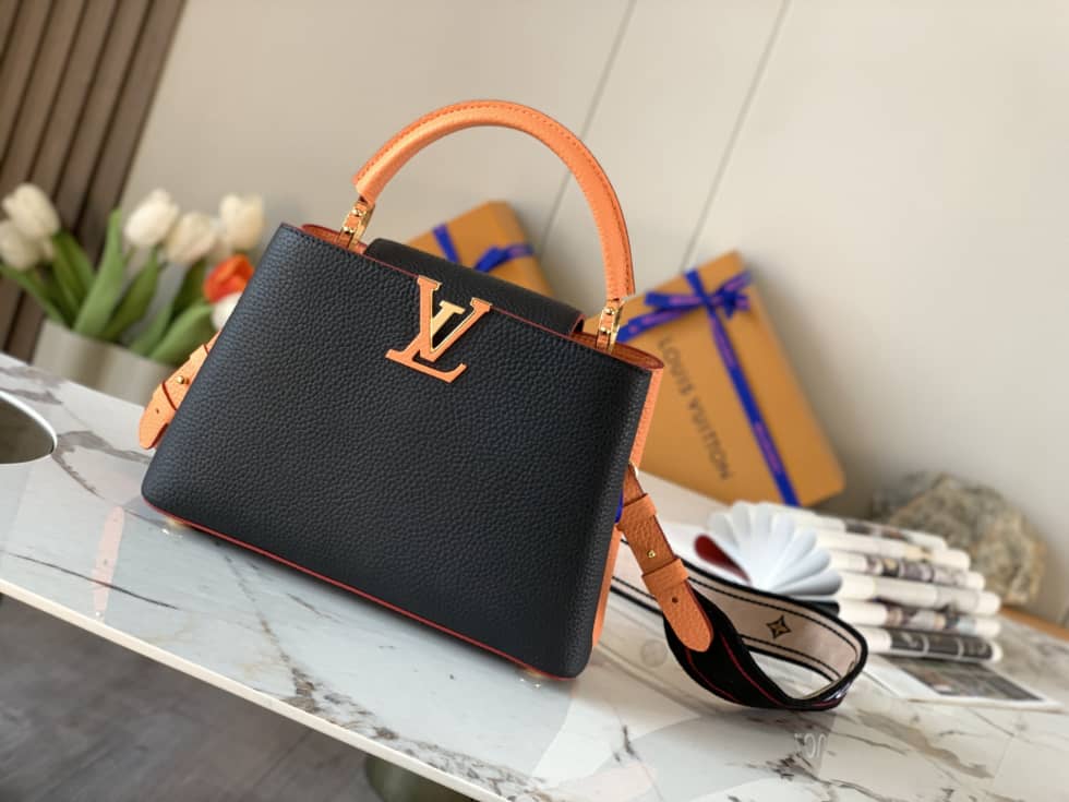 Best Replica Louis Vuitton Capucines BB Black M58608 Replica Crossbody Bag - Colareps