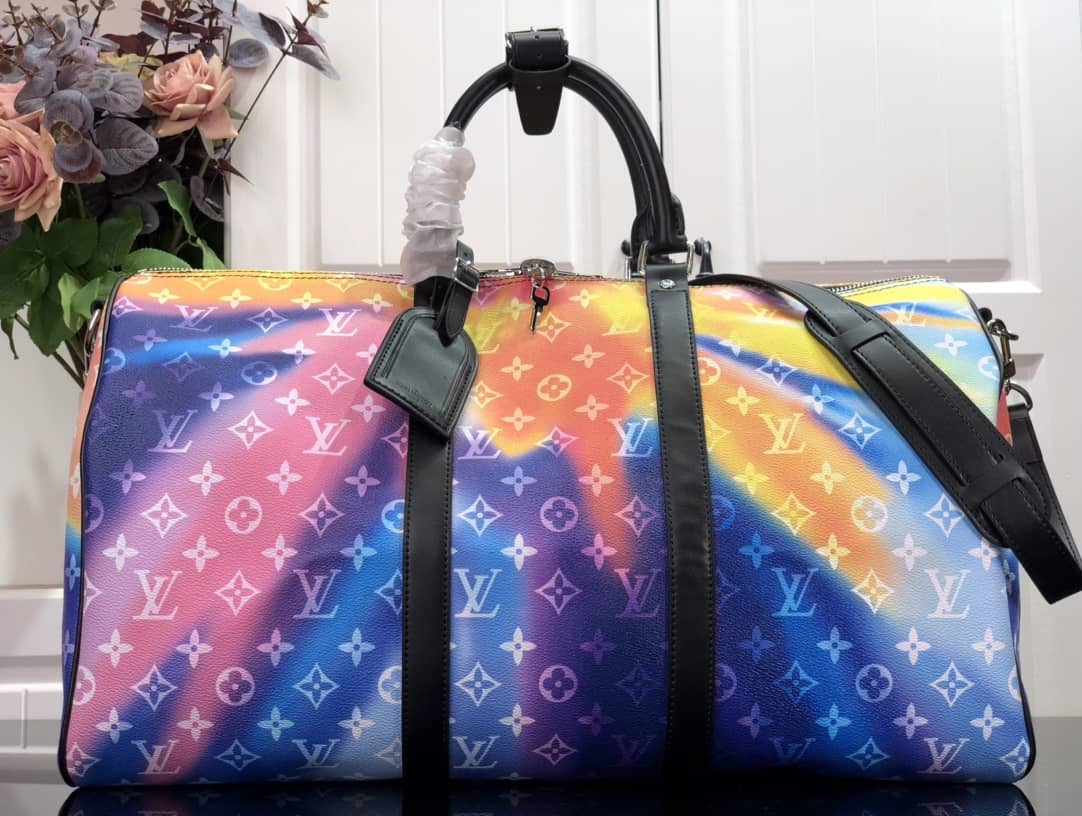 Best Replica Louis Vuitton Keepall Watercolor Bandouliere 50 Travel Bag Replica M45758 - Colareps