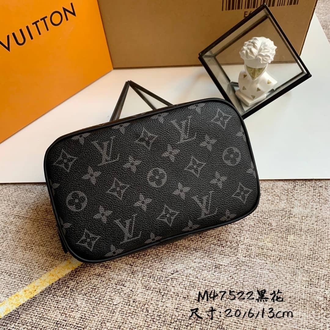 Best Replica Louis Vuitton GM Monogram Eclipse Toiletry Bag Replica M43383 - Colareps