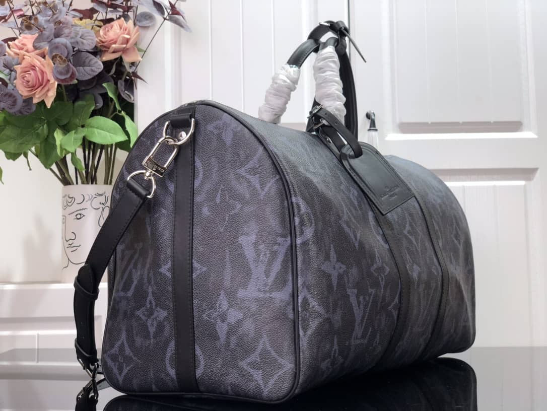 Best Replica Louis Vuitton Monogram Coated Canvas Keepall Bandouliere 50 Replica Bag M57278 - Colareps