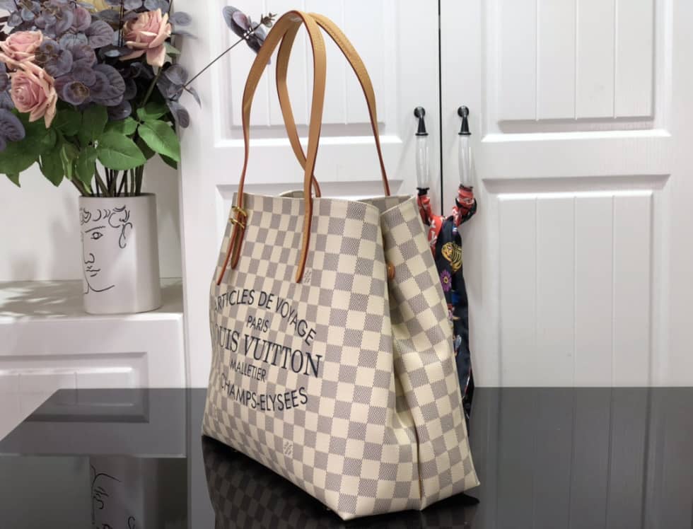 Best Replica Louis Vuitton Cabas Damier Azur Canvas GM N41180 Replica Shoulder Bag - Colareps