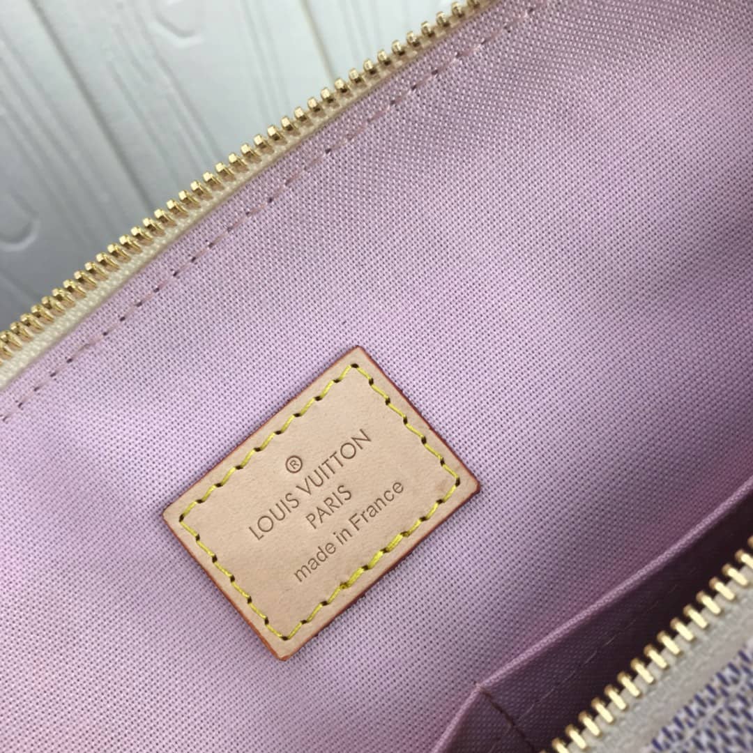 Best Replica Louis Vuitton Damier Azur Jena MM Semi Tote Replica White M42267 - Colareps