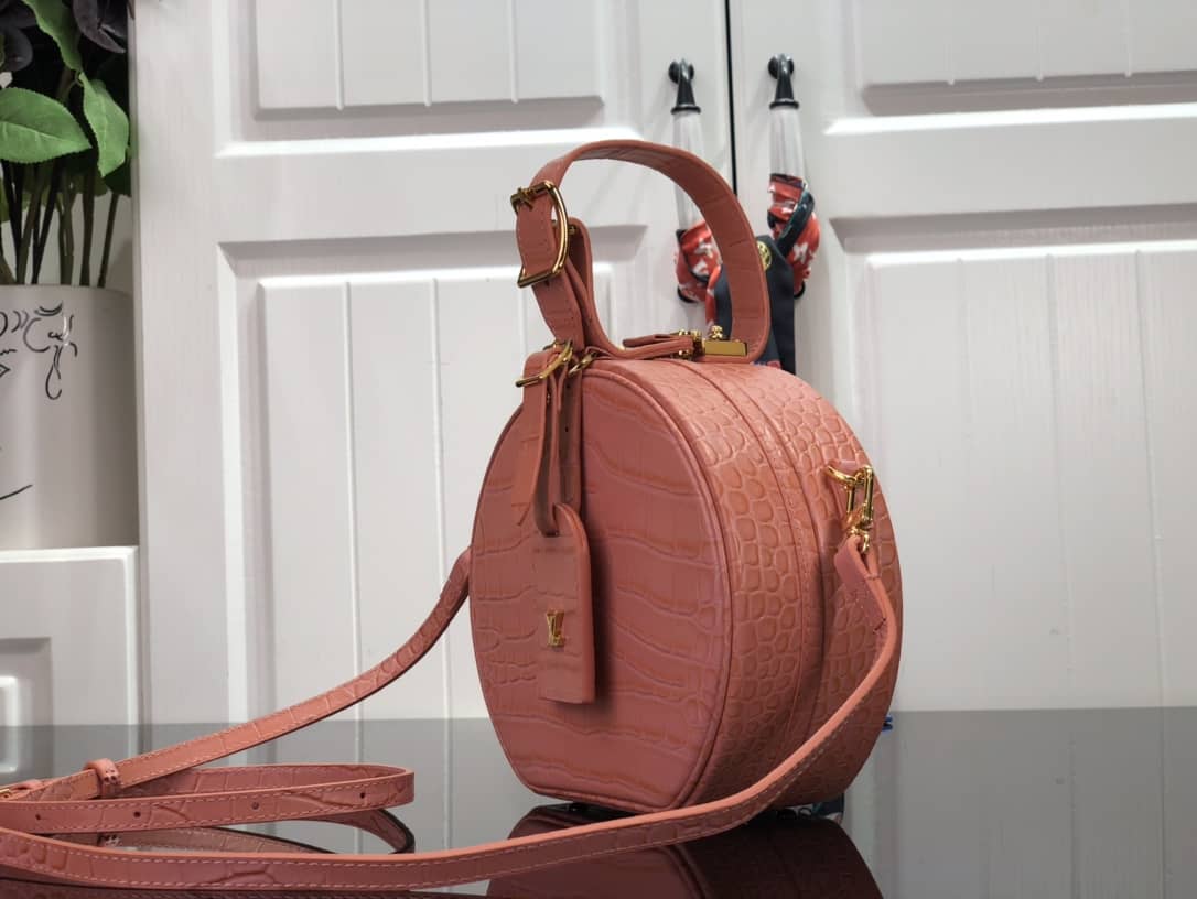 Best Replica Louis Vuitton Petite Boite Chapeau Crocodilien Brillant Replica Bag Pink N93597 - Colareps