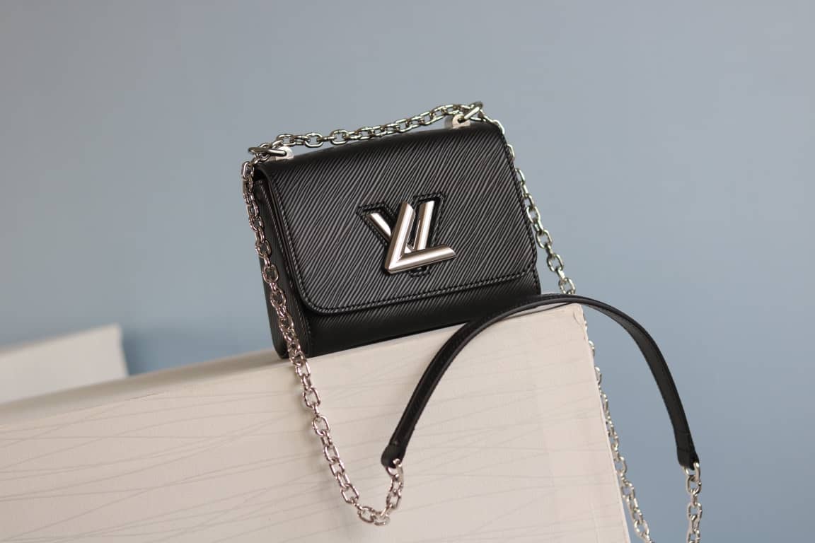 Best Replica Louis Vuitton Replica Twist MM Epi Leather Bag Black - Colareps