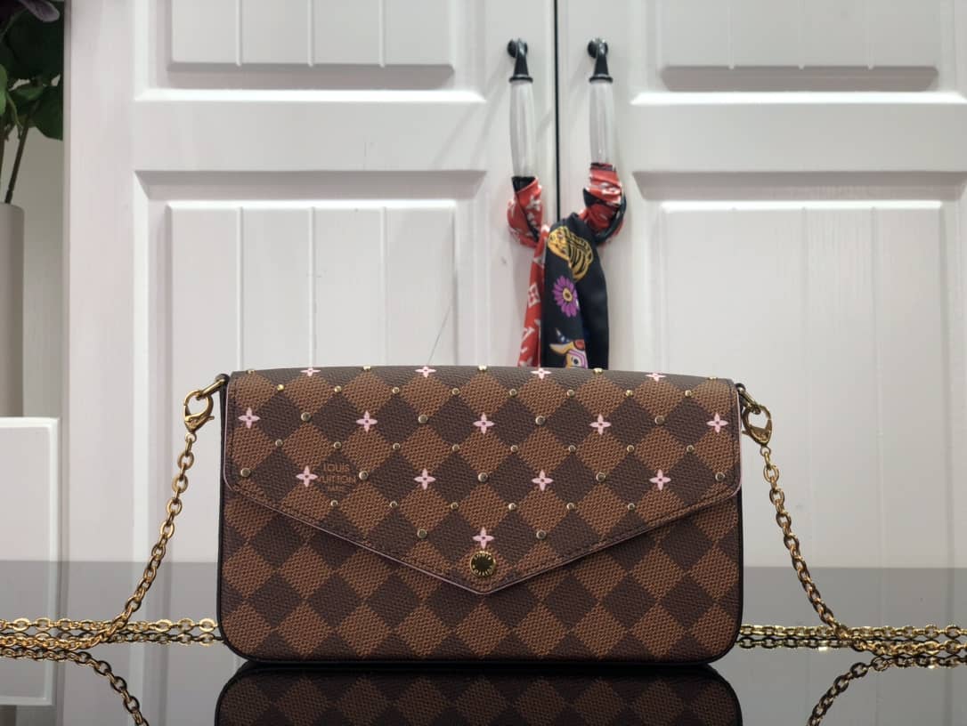 Best Replica Louis Vuitton Damier Canvas Flicie Replica Pochette N60474 - Colareps