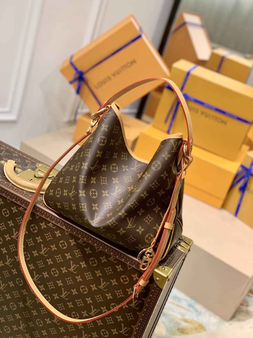 Best Replica Louis Vuitton Monogram Delightful PM M50155 Replica Shoulder Bag - Colareps