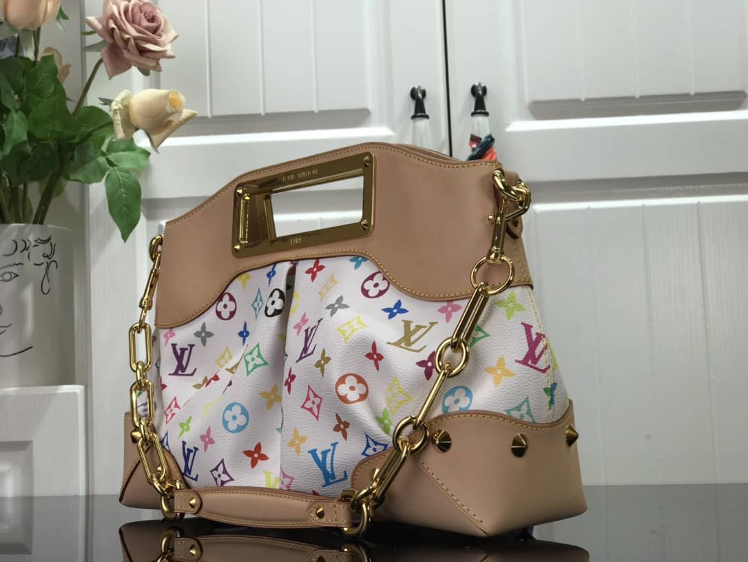 Best Replica Louis Vuitton Judy MM 2way Monogram Multi-Color Bag Replica White M40255 - Colareps