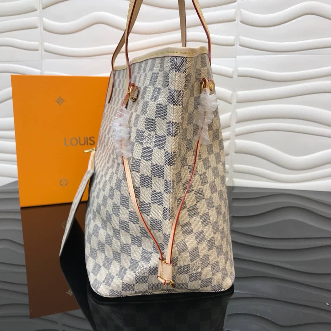 Best Replica Louis Vuitton Neverfull GM Damier Azur Tote Replica Beige N40990 - Colareps