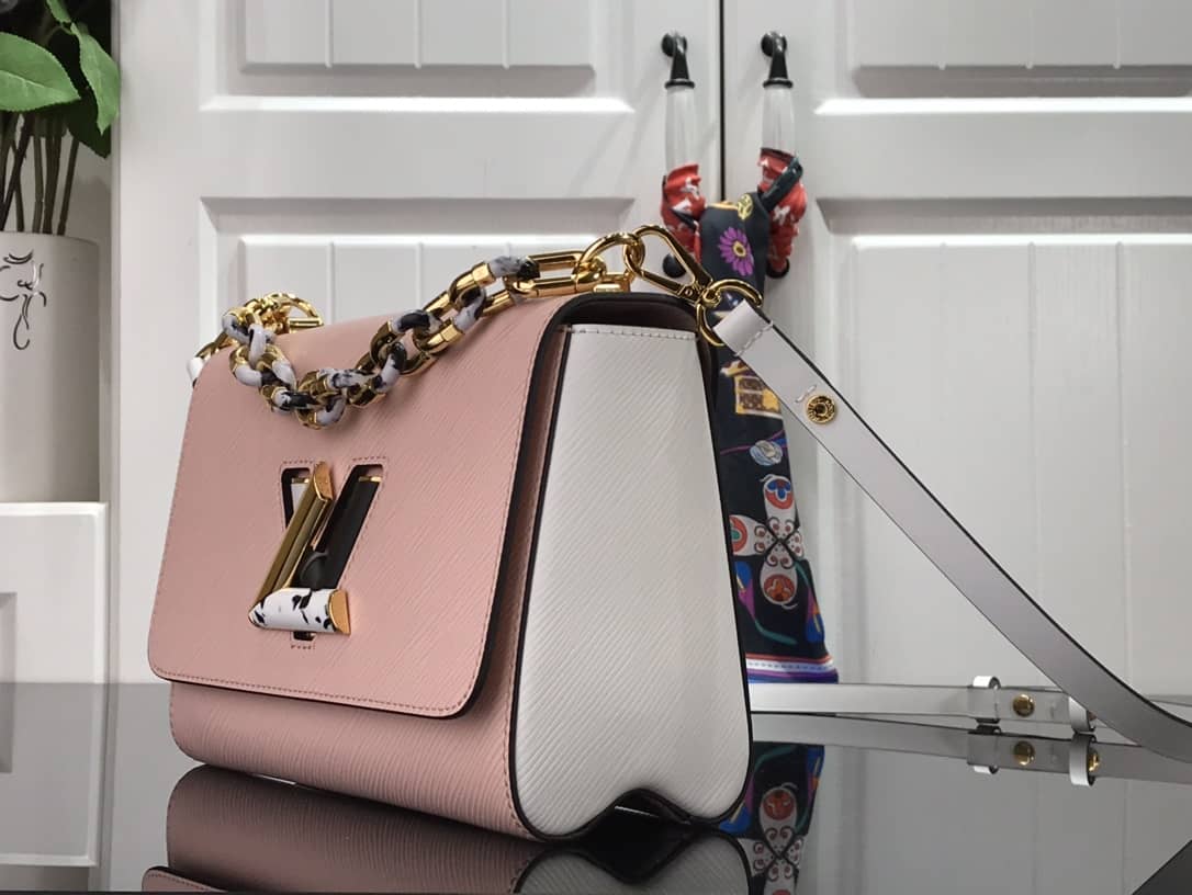 Best Replica Louis Vuitton Monogram 2Way Leather Twist Replica Handbag Pink M58526 - Colareps