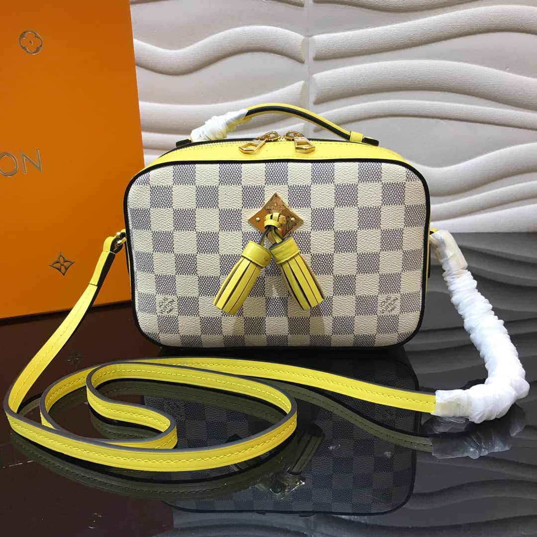 Best Replica Louis Vuitton Damier Saintonge Replica Camera Bag Yellow N40154 - Colareps