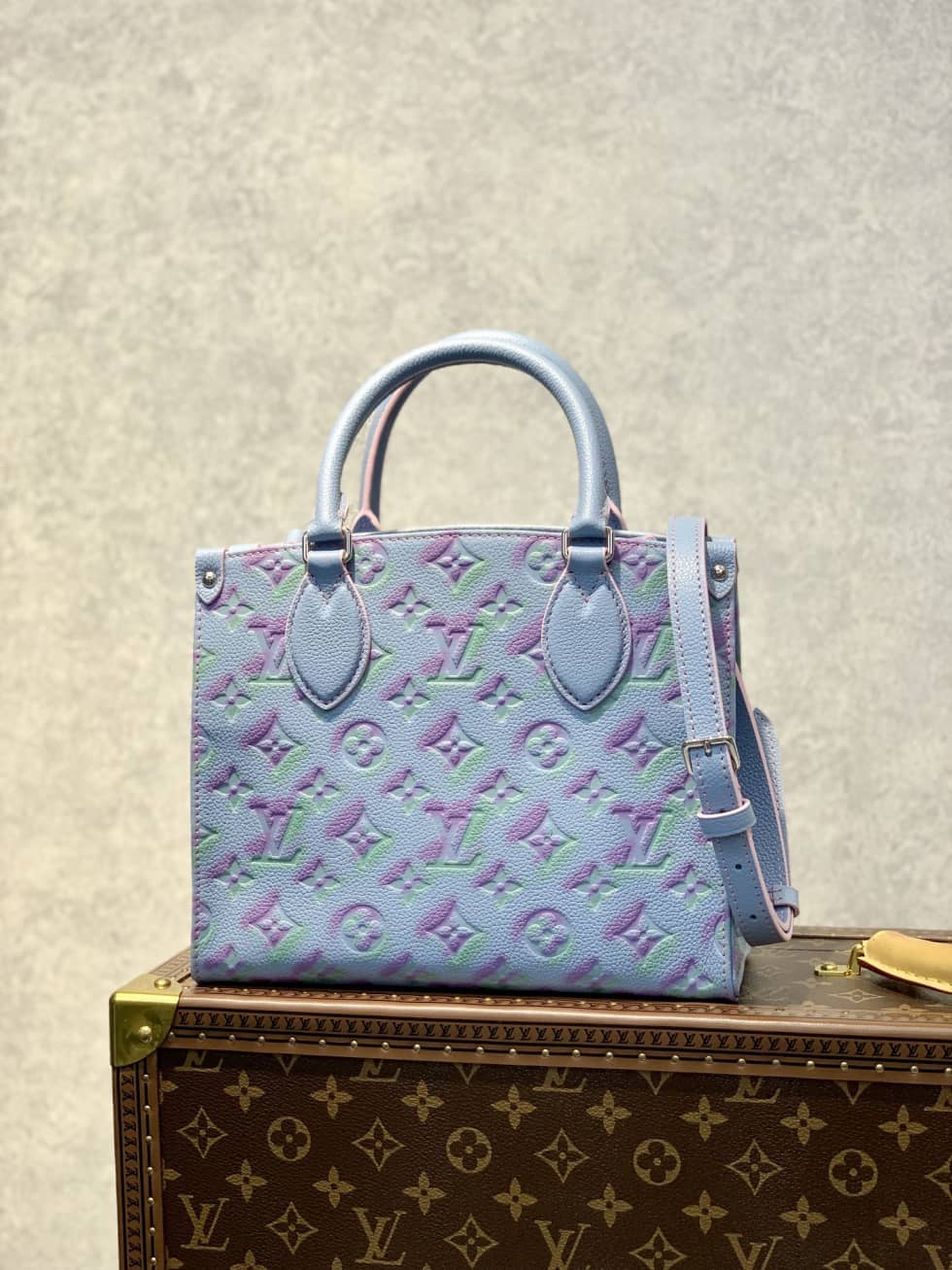 Best Replica Louis Vuitton Onthego PM Blue M46067 Replica Tote - Colareps