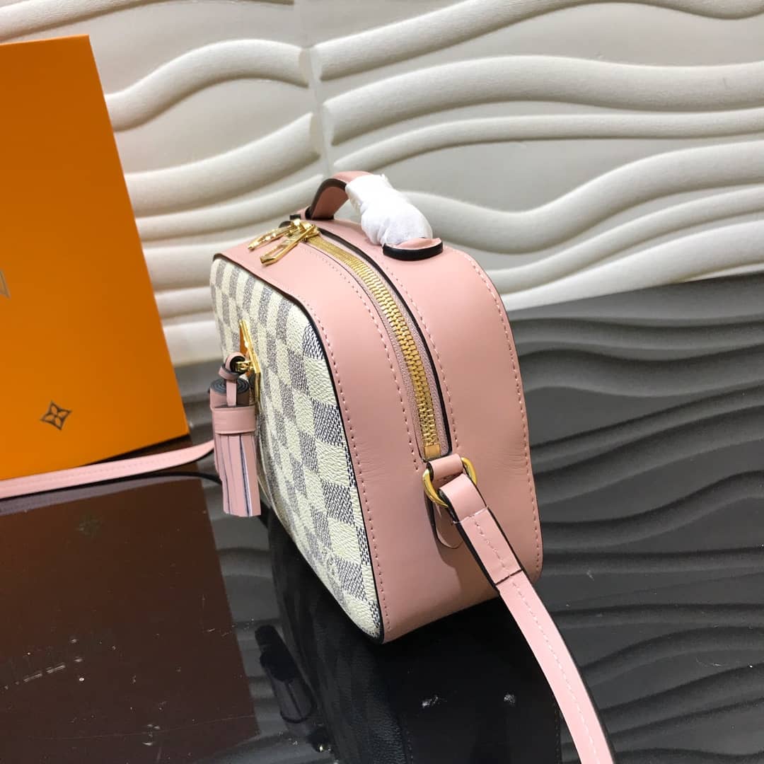 Best Replica Louis Vuitton Damier Saintonge Replica Camera Bag Pink N40154 - Colareps
