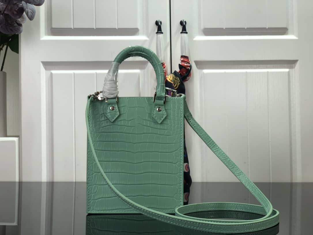Best Replica Louis Vuitton Petit Sac Plat Flat Shoulder Bag Replica Green M80169 - Colareps