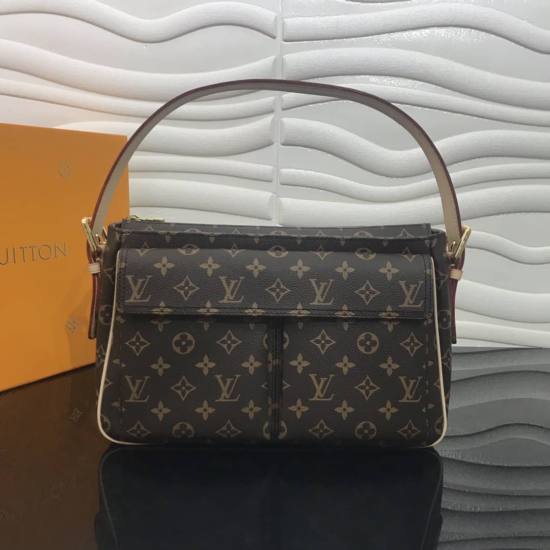 Best Replica Louis Vuitton Vintage Bibashite MM Monogram Canva Bag Replica M51160 - Colareps