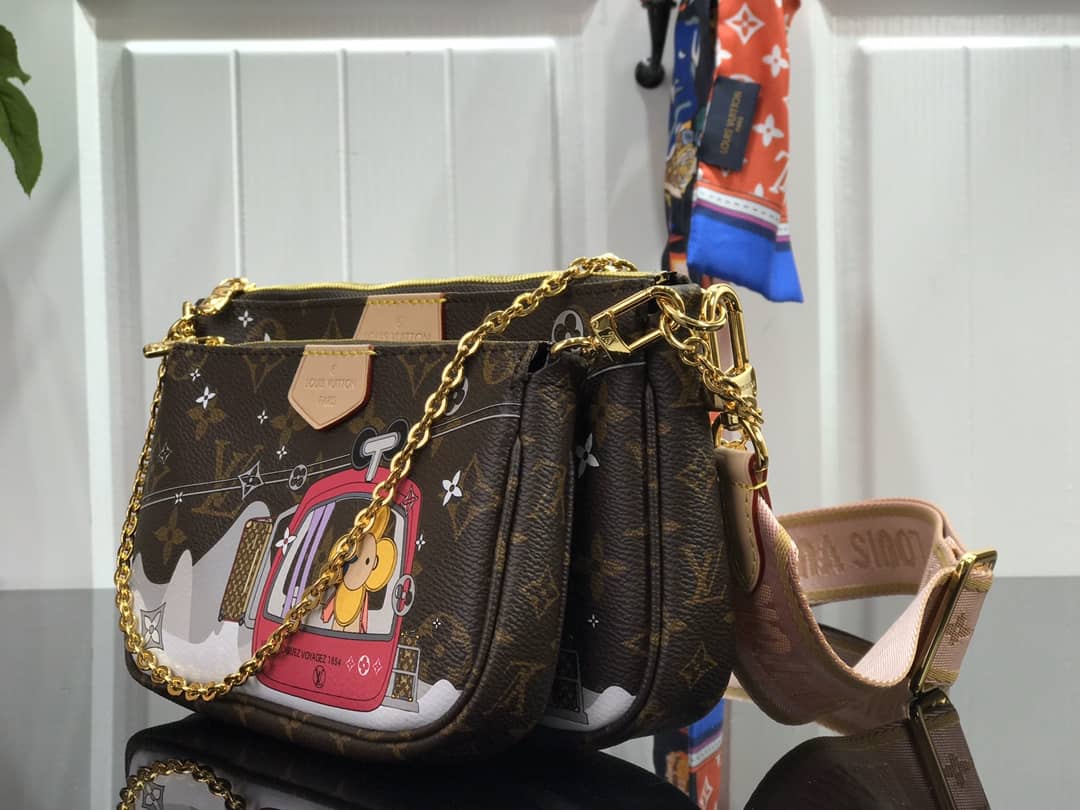 Best Replica Louis Vuitton Monogram Canvas Multi Pochette Replica Brown M44823 - Colareps