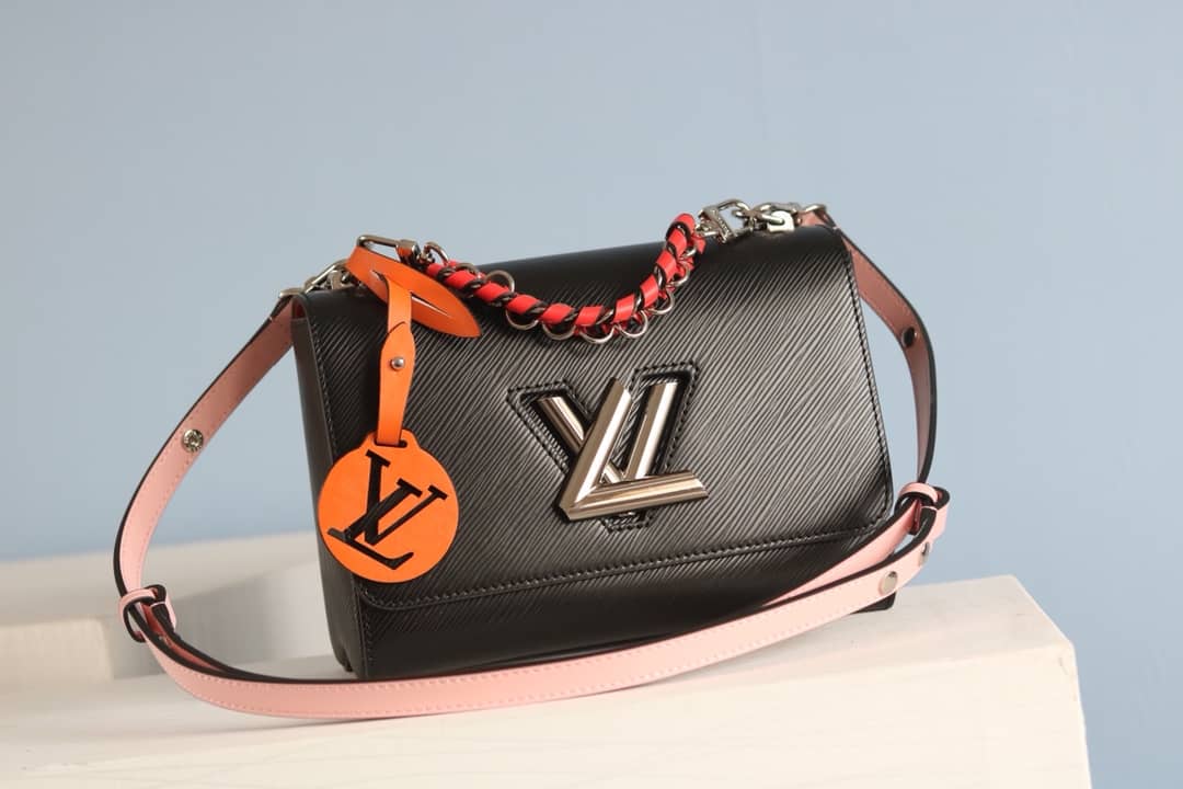 Best Replica LV Tote Dupe Twist MM Crossbody Bag Replica Black M50305 - Colareps
