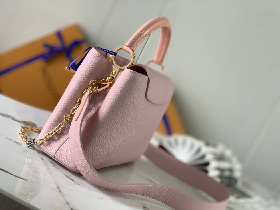 Best Replica Louis Vuitton Capucines BB Rose M59061 Replica Crossbody Bag - Colareps