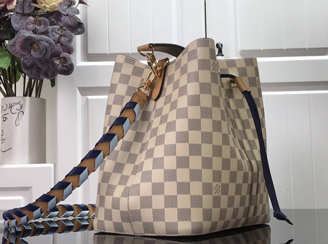 Best Replica Louis Vuitton Damier Azur Coated Canvas NéoNoé MM Replica Bag N50042 - Colareps