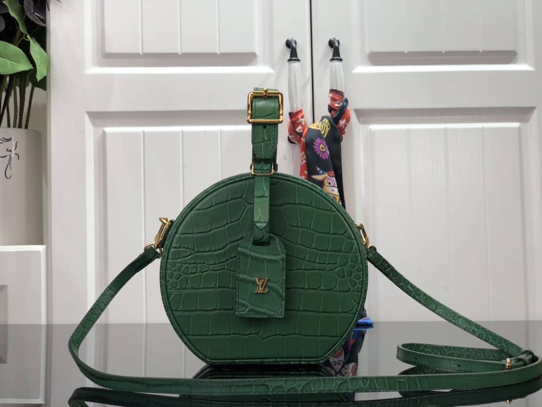 Best Replica Louis Vuitton Petite Boite Chapeau Crocodilien Brillant Replica Bag Green N93597 - Colareps