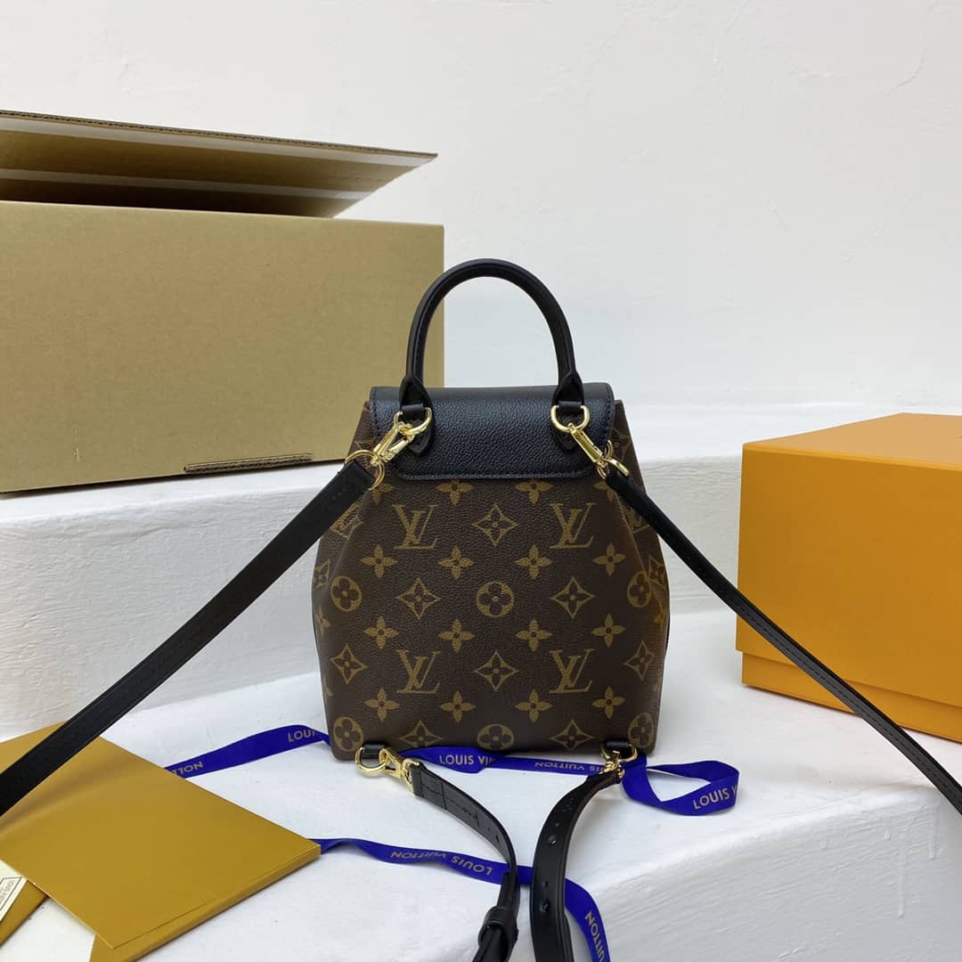 Best Replica Louis Vuitton Monogram Canvas Montsouris BB Replica Bag M45516 Black - Colareps