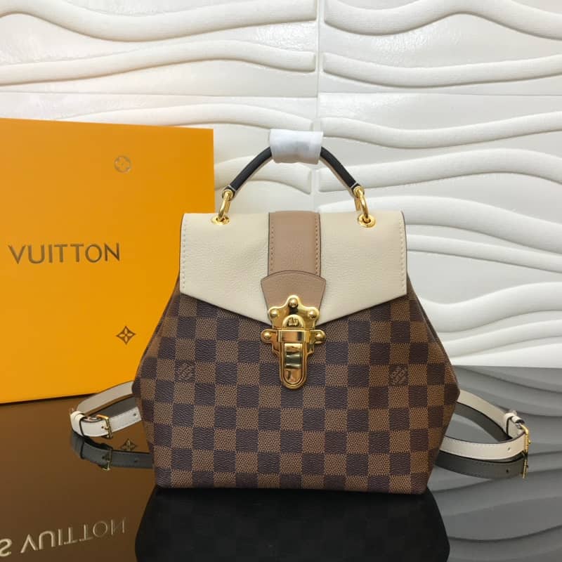 Best Replica Louis Vuitton Damier Ebene Clapton Replica Backpack Beige N42262 - Colareps