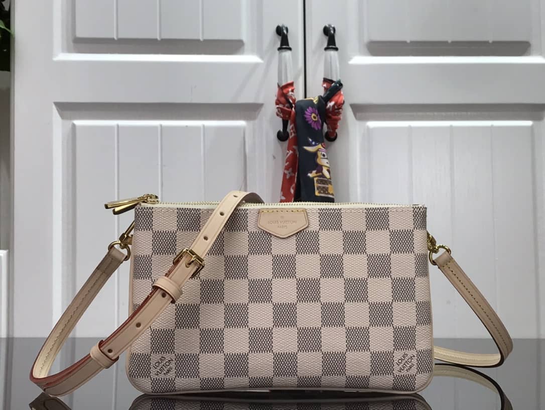Best Replica Louis Vuitton Double Zip Replica Pochette N60460 - Colareps