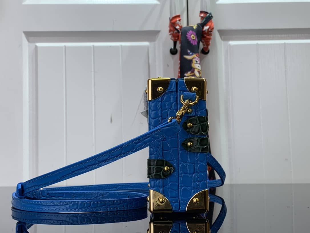 Best Replica Louis Vuitton Petite Malle Monogram Canvas Replica Bag Blue M40273 - Colareps