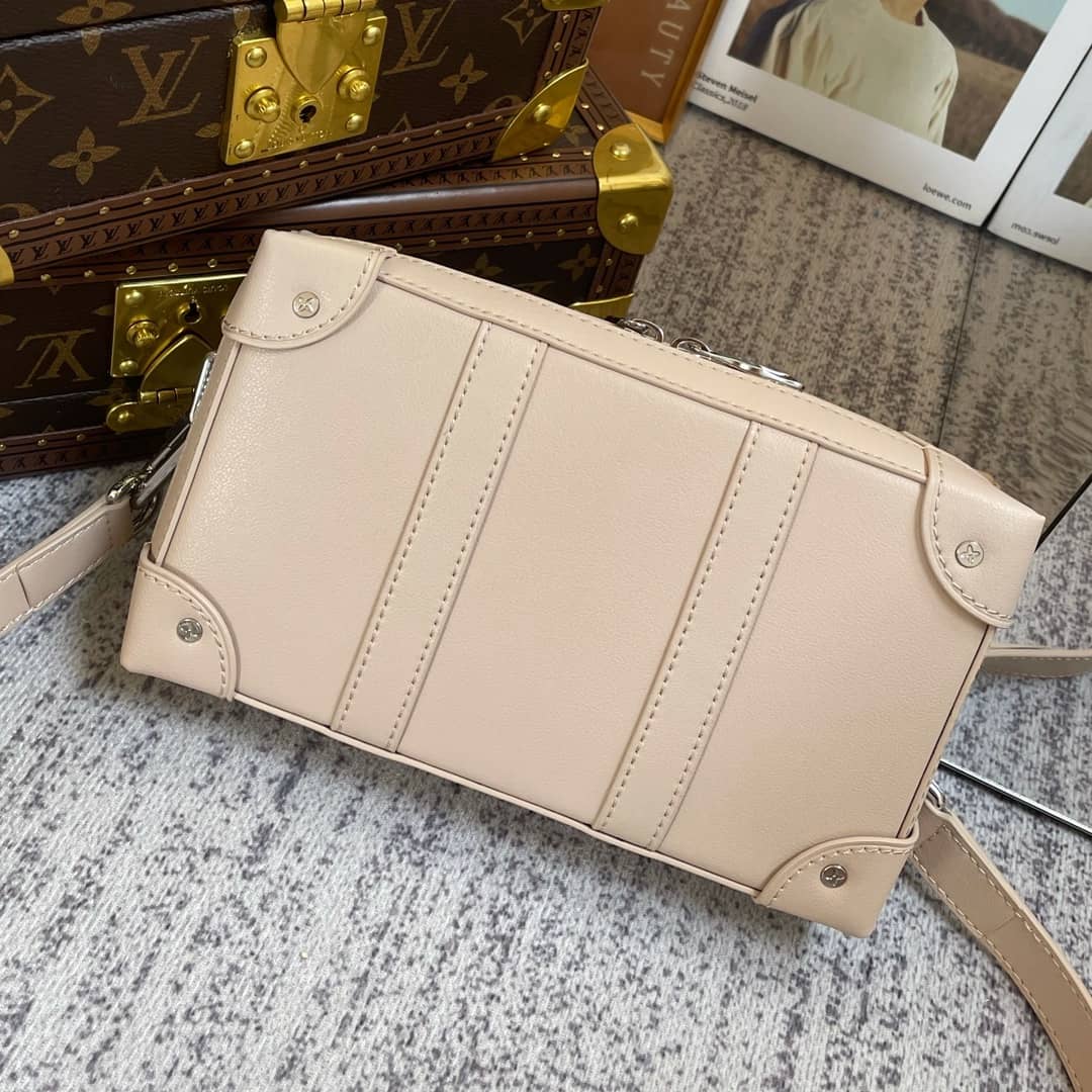 Best Replica Louis Vuitton Soft Trunk Monogram Mirror Coated Canvas Replica Bag Apricot M45880 - Colareps