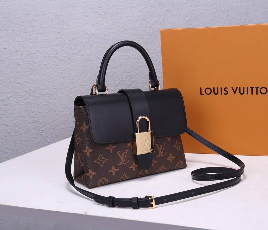 Best Replica Louis Vuitton Locky BB 2way Replica Shoulder Bag Black M44141 - Colareps