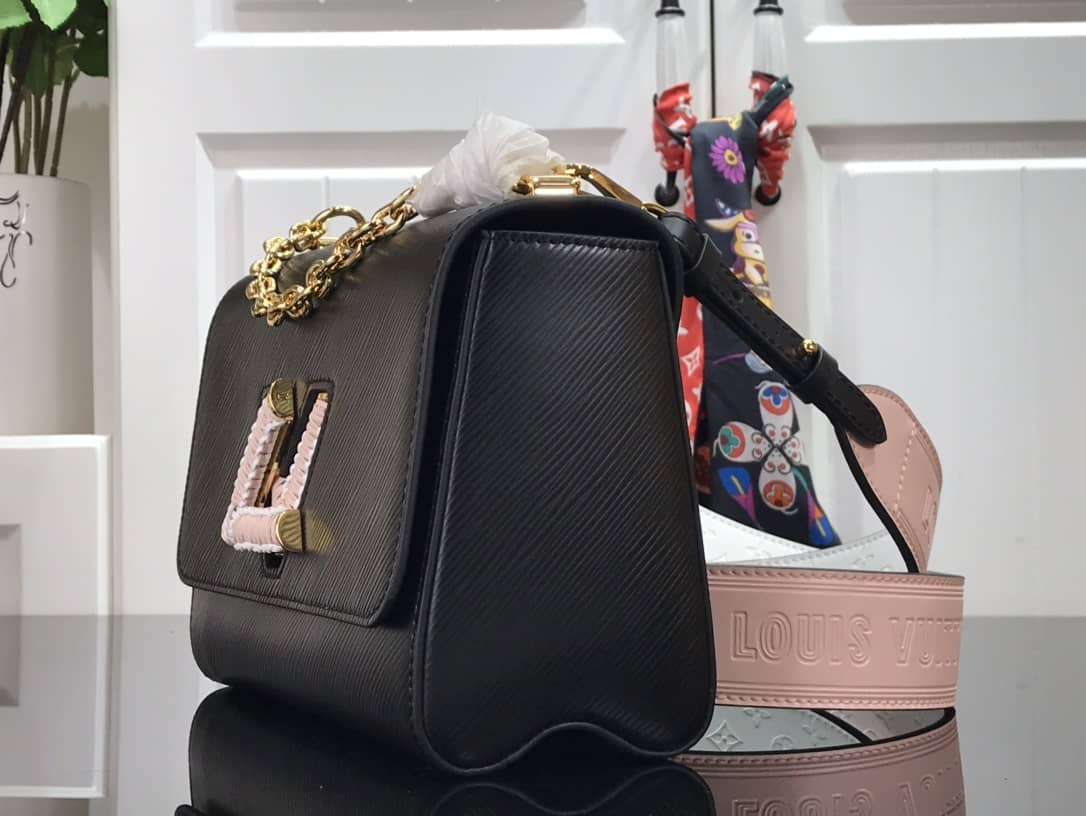 Best Replica Louis Vuitton Epi leather Twist MM Replica Handbag Black M57667 - Colareps